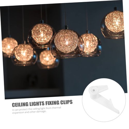 GLEAVI 50 Sets Ceiling Lamp Accessories Fixed Clips for LED Ceiling Lights Protects From Damage Lightweight and Compact Design Simple Style for Easy Installation
