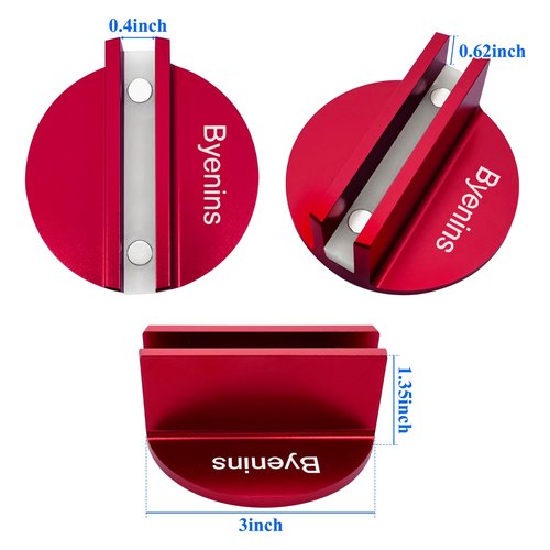 Large Slotted Universal Magnetic Jack Pad Weld Frame Rail Adapter(red) for Most Model Cars