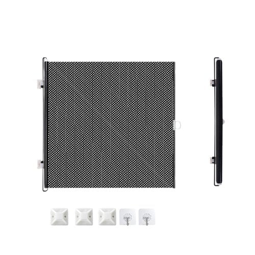 Retractable Pet Gate Screen Door-Stair Gates for Dog＆Cat Portable Dog Gates with Reinforced Strip Dogs Porch Gates Design to Prevent Crawling for Stairs Kitchen Porch (22.83" Tall x 49.21" Wide)
