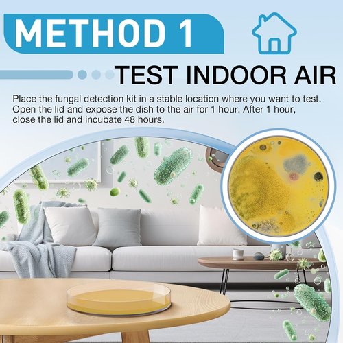lkiochil Mold Test Kit for Home - 8 Simple Detection Tests for Surface Mold, HVAC System & Indoor Air Quality - DIY Black Mold Detector with Mold Identification Guide, Fast & Reliable Results