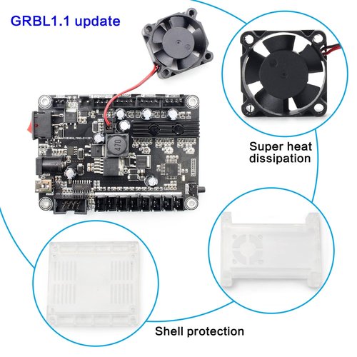 CNCTOPBAOS Upgrade CNC 3018-PRO 3 Axis DIY Mini CNC Router Kit with GRBL Remote Control Offline Controller PVC PCB Acrylic Plastic Wood Cutting Engraving Carving Milling Machine
