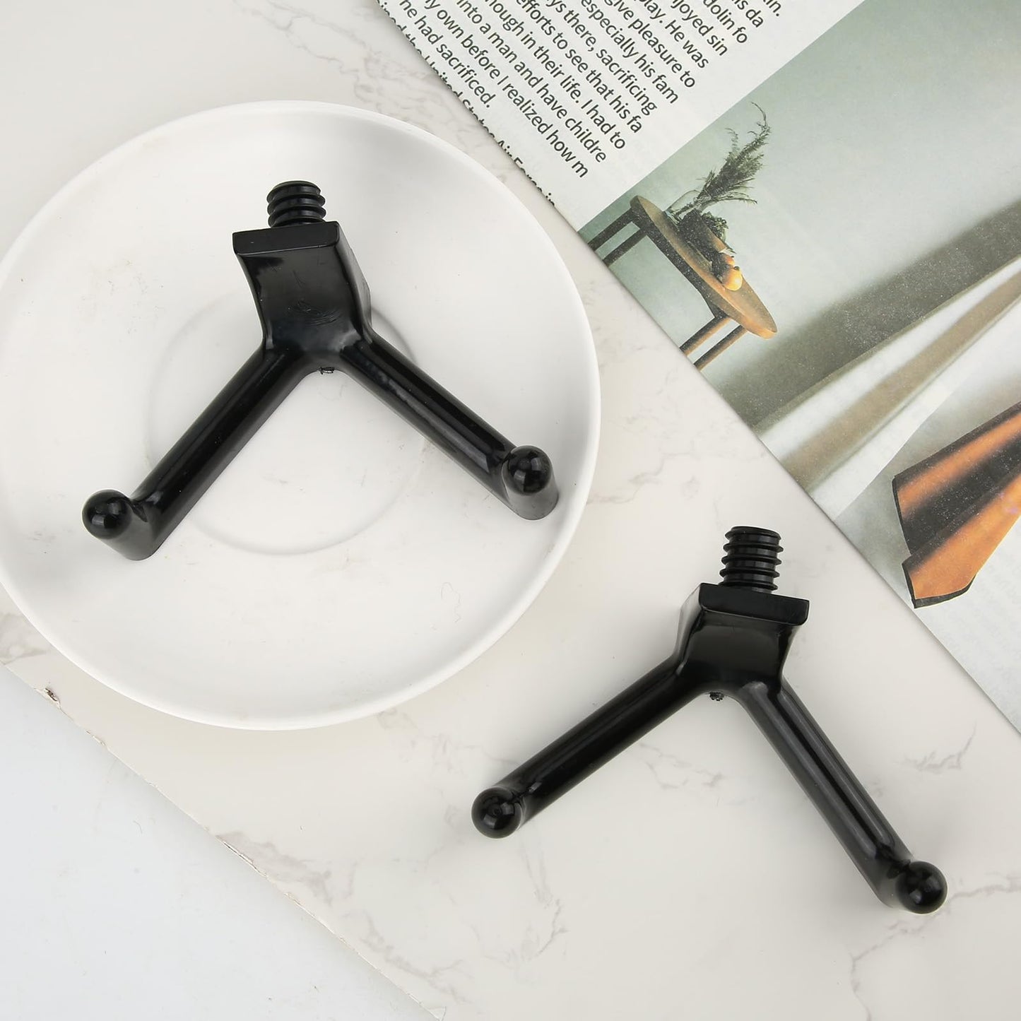 3Pcs Tool Hooks for Suncast, Double Head Design Garden Storage Hooks Tool Hanger Organization Shed Shelf Accessories for Shovels Rakes Compatible with Suncast Shed (Black)