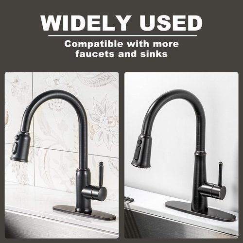 Faucet Plate, ALEASHA Kitchen Sink Cover Stainless Steel Plate for 1 or 3 Hole Bathroom or Kitchen Sink Faucet 10 Inch Escutcheon Hole Covers, Oil Rubbed Bronze