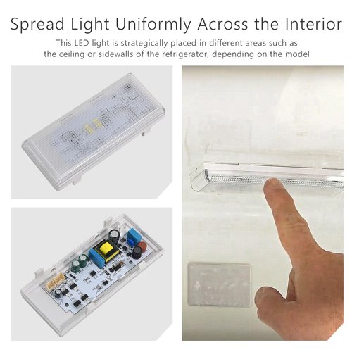 GYOFFULL W11226500 W10724473 Refrigerator LED Control Board Light Module Replacement Compatible With Whirlpool, Jenn-Air, KitchenAid