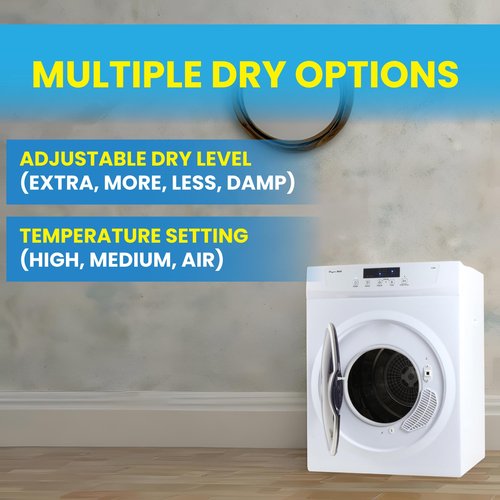 Equator Standard 24 in Vented Dryer 3.5cf/13lb SENSOR Refresh Cycle 110V/1500W in White