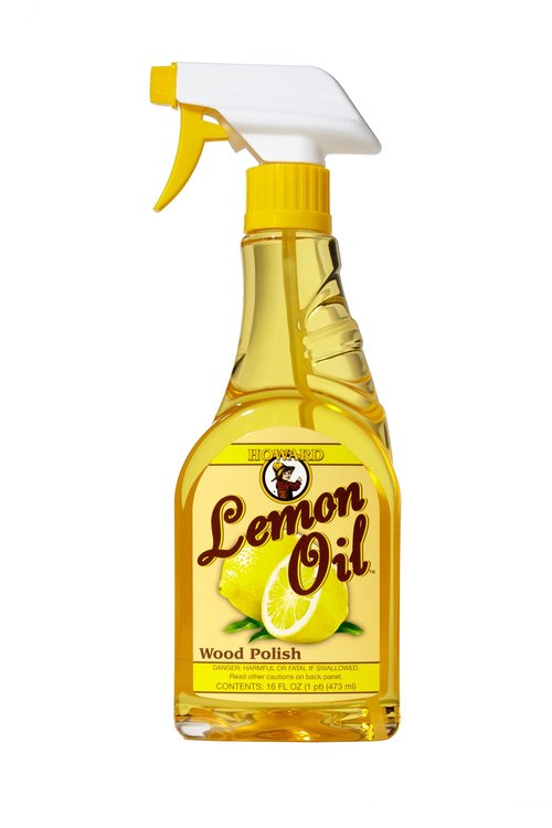 Howard Products Lemon Oil Wood Furniture Polish - 16-Ounce, Polish & Cleaner with Natural Shine for Furniture Care