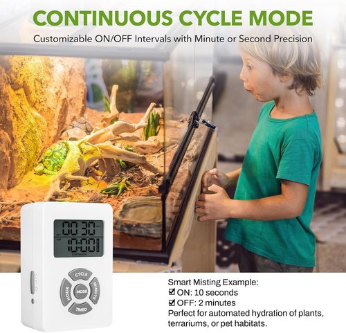 BN-LINK Digital Infinite Repeat Cycle Timer for Electrical Outlets Indoor,24 Hour Programmable Outlet Timers, Energy Saving 3 Prong Outlet with Countdown On/Off,125V/15A/1875W