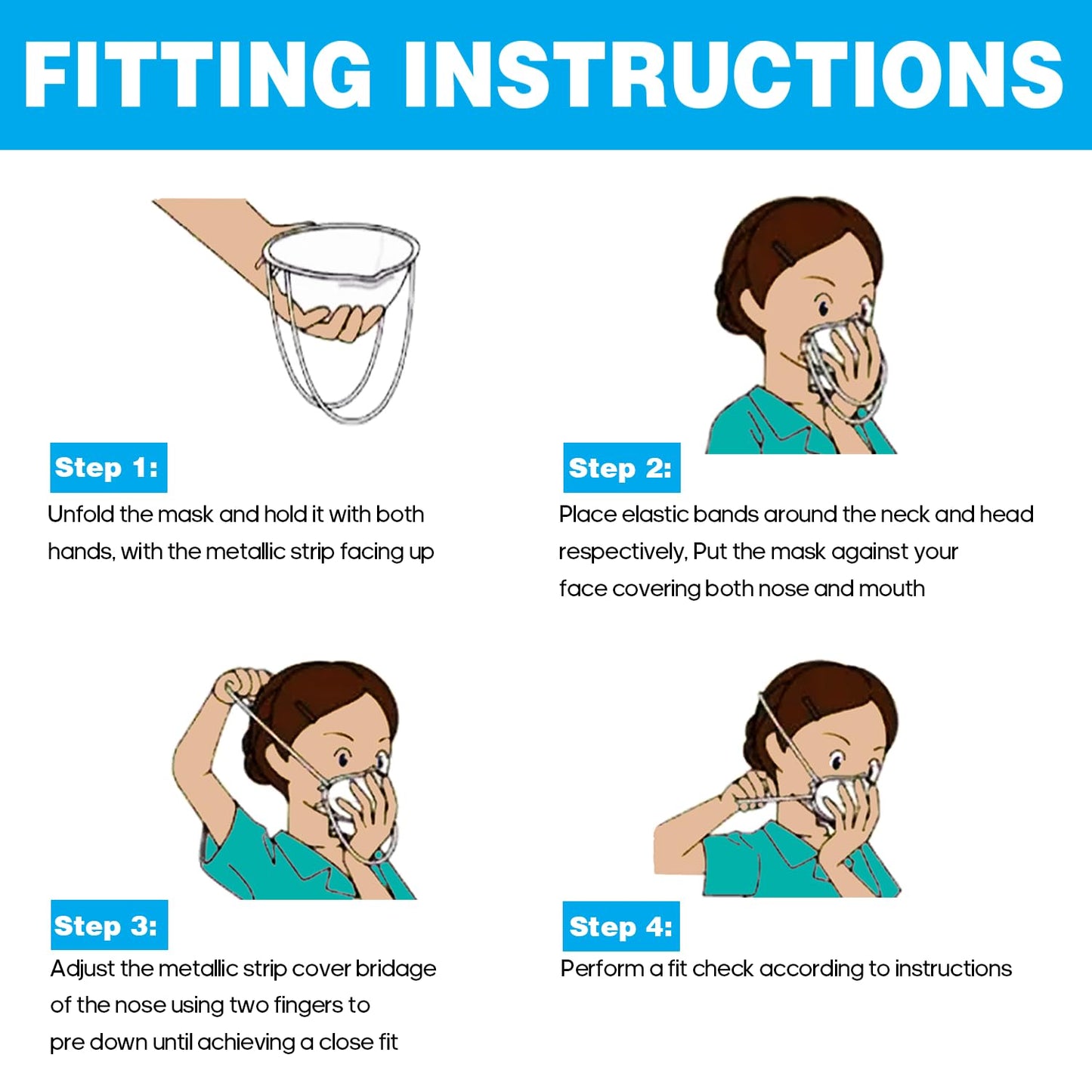 NIOSH Approved N95 Mask Particulate Respirators, Pack of 20 N95 Face Masks, Individually Wrapped, Universal Fit