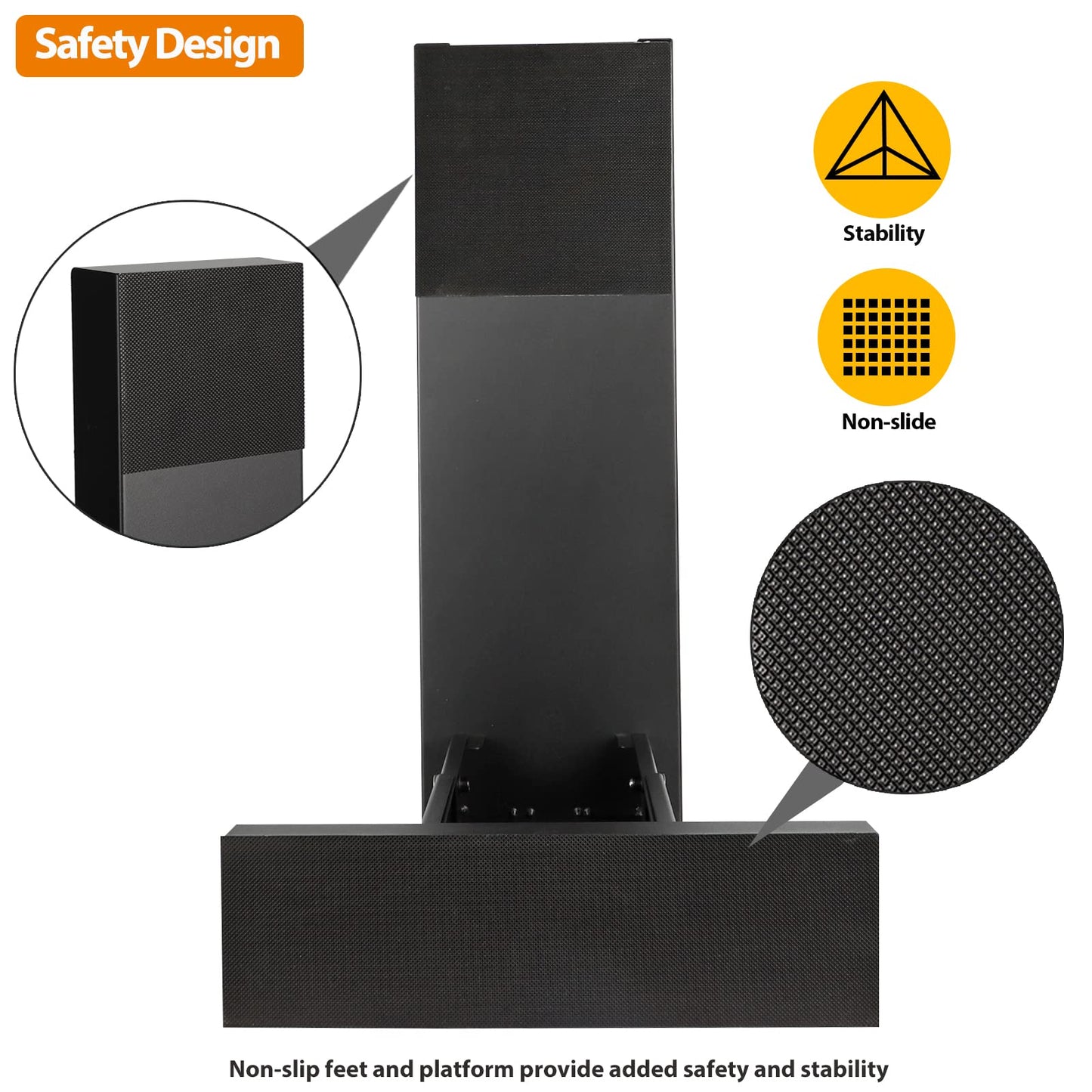 Ladder Extender for Stairs, Heavy-Duty Ladder Levelers for Extension Ladders, Non-Slip Design, 10.2"- 16.5" Adjustable Height, 23.7"L x 7.5"W Platform for Extension/Straight/Telescopic Ladders