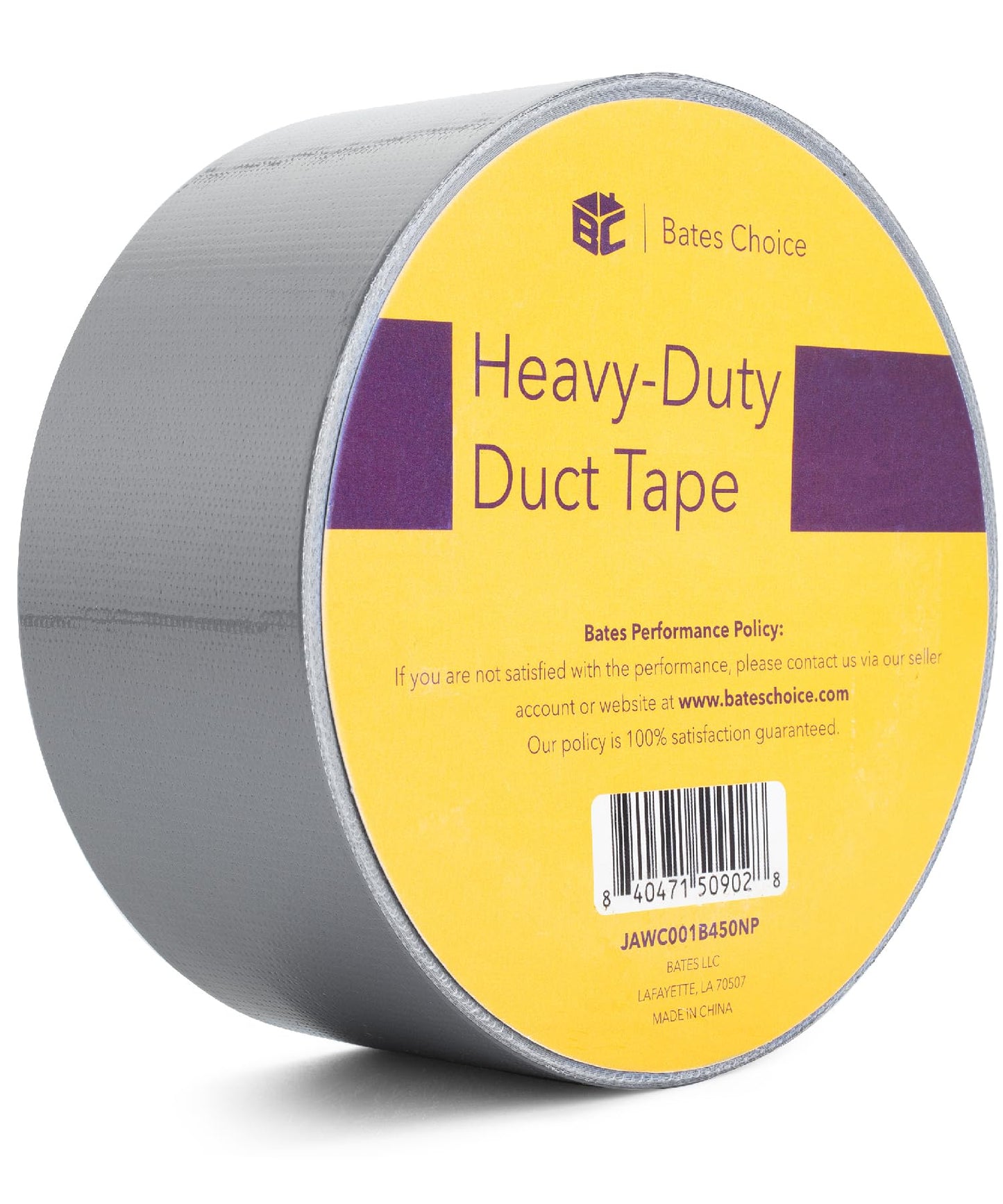Bates- Duct Tape Heavy Duty, 2 Inch x 90 ft, Silver, Waterproof Tape for Outdoor Use, Easy Tear, Weather Resistant