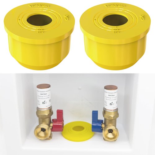 YMS Washing Machine Drain Outlet Plug, Silicone Sealing Plug for 1" ~ 1 1/2" Inlet Pipe, Durable & Easy to Install, Sewer Seal Coupler for Washing Machine Box (2" Outlet)