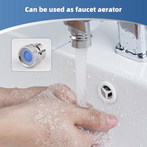 Hygie Rinse 2pcs Portable Dishwasher Faucet Adapter, Kitchen Sink Faucet Adapter Connection for Dishwasher, Can Be Used As Faucet Aerator, 15/16-27 Male Outside and 55/64-27 Female Inside, Chrome