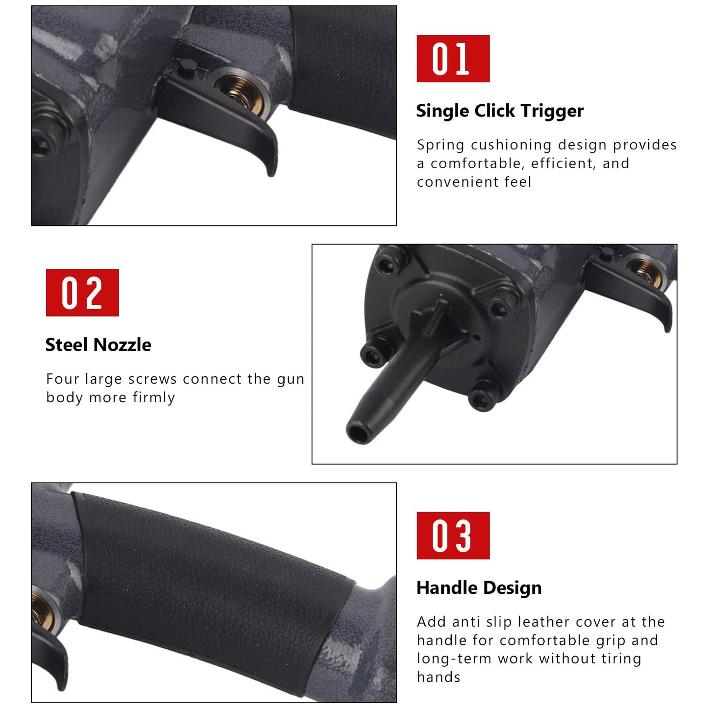 Pneumatic Nail Remover Siding Removal Tool Powerful Heavy Duty Air Powered Denailer Tool for Wood Recycling Disassembly Demolition NP-50 0.4-0.7MPa