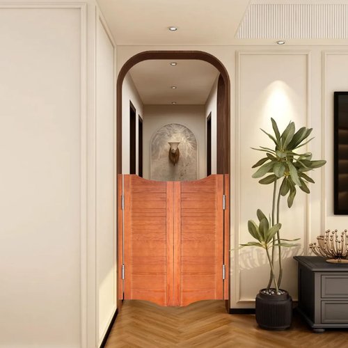 31.5 Inch Solid Wood Swinging Saloon Doors - Rustic Western Style Half Door for Kitchen, Bar, Hallway - with Auto-Close Hinges & Hardware - Interior Partition Door for Bedroom, Porch, Cellar