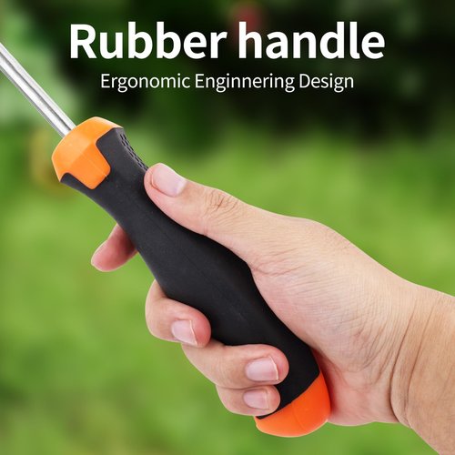 Nicofie 2025 Hand Weeder Tool, Rubber Handle Manual Weeder Puller Tool, Uprooting Weeding Tools, Crack Weeder Crevice, 4 Teeth Weeding Tool, Weeding Artifact Tool for Gardening(3 Pcs)