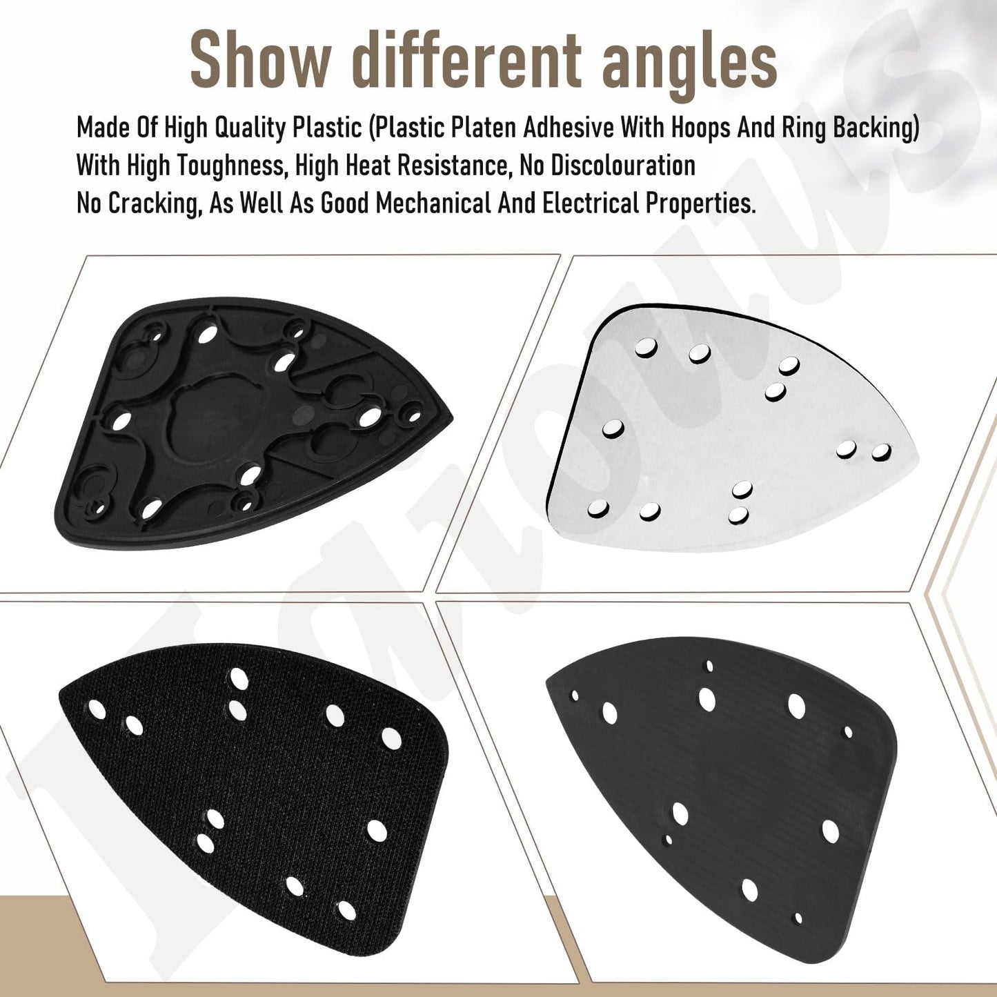 2 Pack 039065005001 Mouse Sander Replacement Pads Compatible with Ryobi Ridgid/Ho-melite CFS1503K CFS1503 CFS1502 CFS1503G Backing Platen Detail Sander