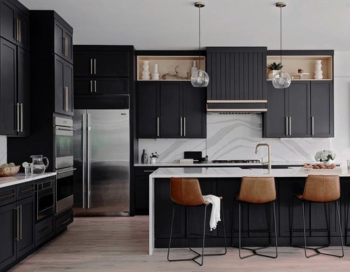 15.7" x 118" Peel and Stick Wallpaper Matte Black Contact Paper for New Environmentally Friendly Materials Thickening Waterproof Upgrade Black Wallpaper for Countertops Bathroom Kitchen Cabinet