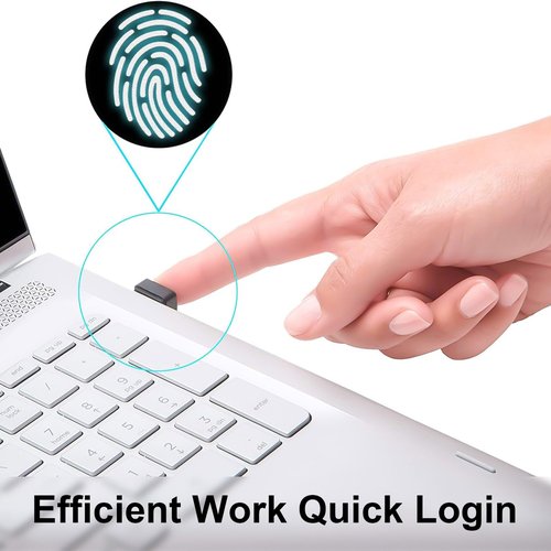 WEISUYUUS USB Fingerprint Reader 0.05s Login Security 360Degree Sensors Login for Window11/10 Hello Desktop Laptop 2Color