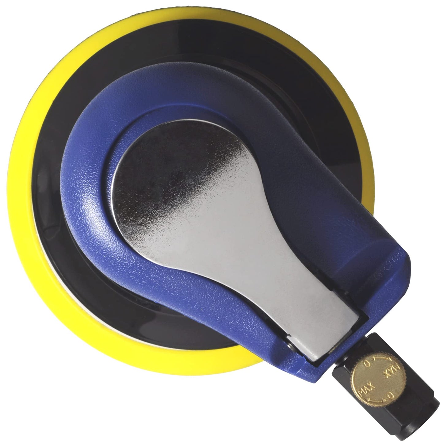 TOOLPEAK 5-inch air palm random orbital sander, dual-action pneumatic polisher speed adjustable grinding sanding with 5-inch pad, random orbit air sanders