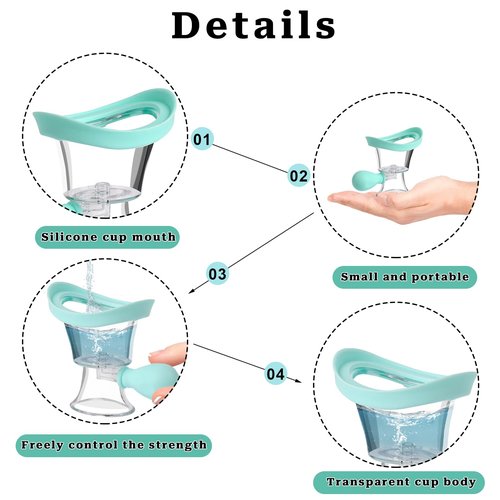 Eye Wash Kit,Silicon Eye Wash Cup Eye Cleaner Supplies Manual Air Pressure Eye Cleaning Cup Tool Eye Wash Bottle Portable Eye Care Device for Soothing Tired Eyes Clean Eye Dust Makeup Irritants (Blue)