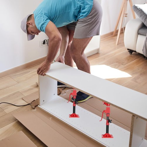 Cabinet Jacks for Installing Cabinets, 11.8" to 23.5" Third Hand Tools Adjustable Support Pole, 3rd Hand Support System for Upper Cabinet Installation, Each 78 LB Capacity, 2 Pack