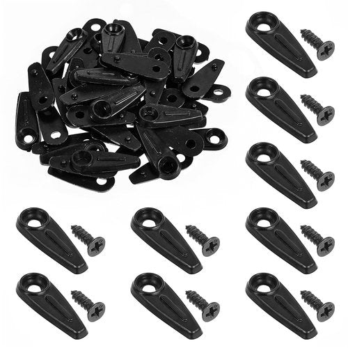 100 Pcs Picture Frame Clips Black Picture Frame Backing Clips Flat Picture Frame Hardware Backing Clips Turn Button Fasteners with 100 Pieces Screws for Hanging Artwork Gift Box Decoration Box