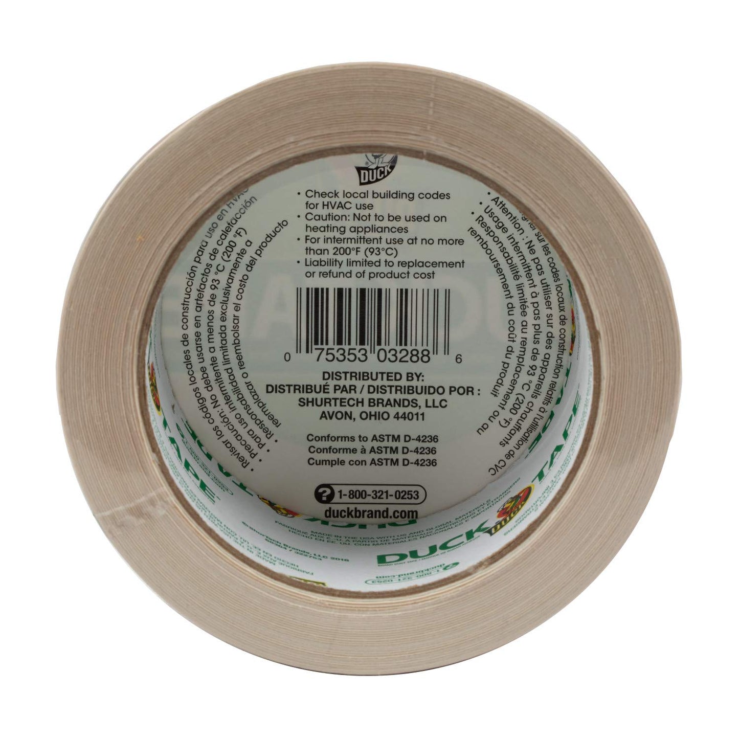 Duck Brand 283264 Color Duct Tape, Single Roll, Beige, 60 Foot