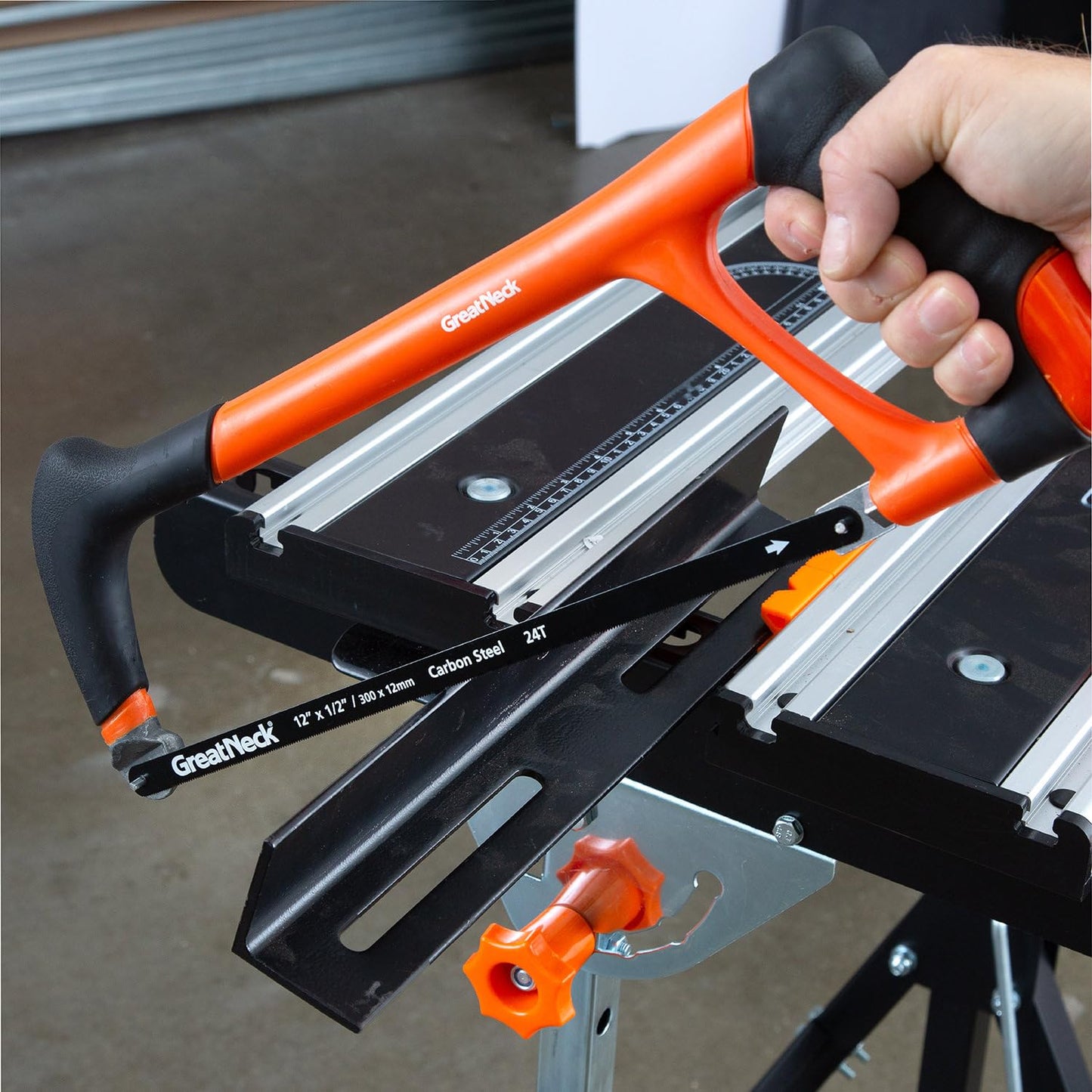 GreatNeck GF213 12-Inch Hacksaw Blades, 24 TPI, Flexible Steel with Hardened Teeth, Standard Replacement for Metal Cutting, Fits Most 12" Adjustable Hacksaws, Shatterproof Design, 2-Pack