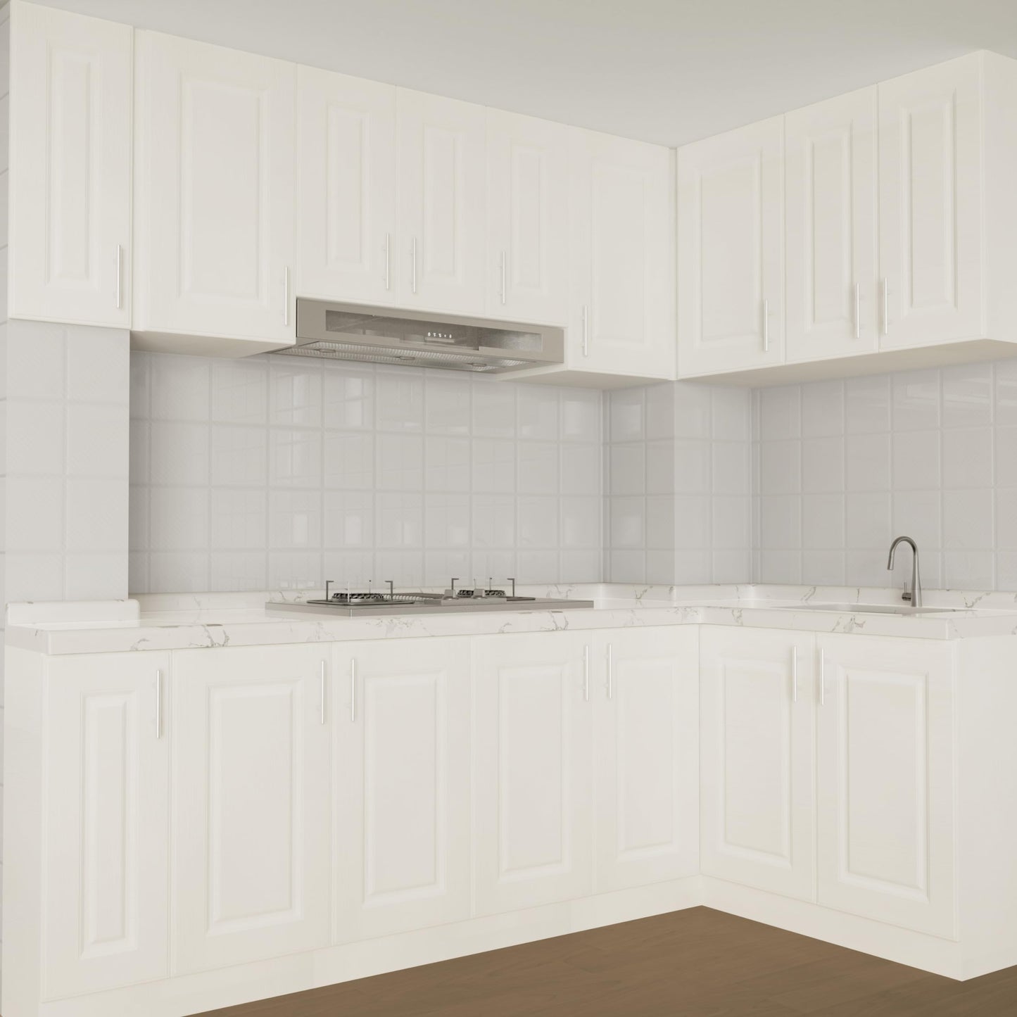 Built-in Cabinet Doors - Cabinet Replacement Doors for Kitchen, Living Room, Bedroom, Bathroom - 22.5 Inch High (White, 13.25 Inch Wide)