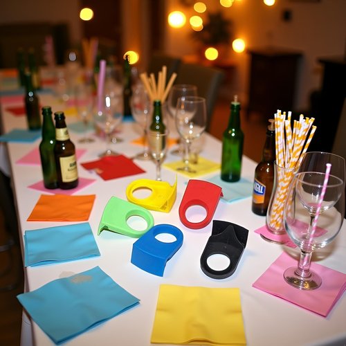 5Pcs Random Colors Beer Snap Plastic Drinking Clips Bottle Buckle Application: Bar Mini Beer Bottle Holder Clips Wine Cocktail Goblet Glass Birthday Wedding Party Holders and Dispensers