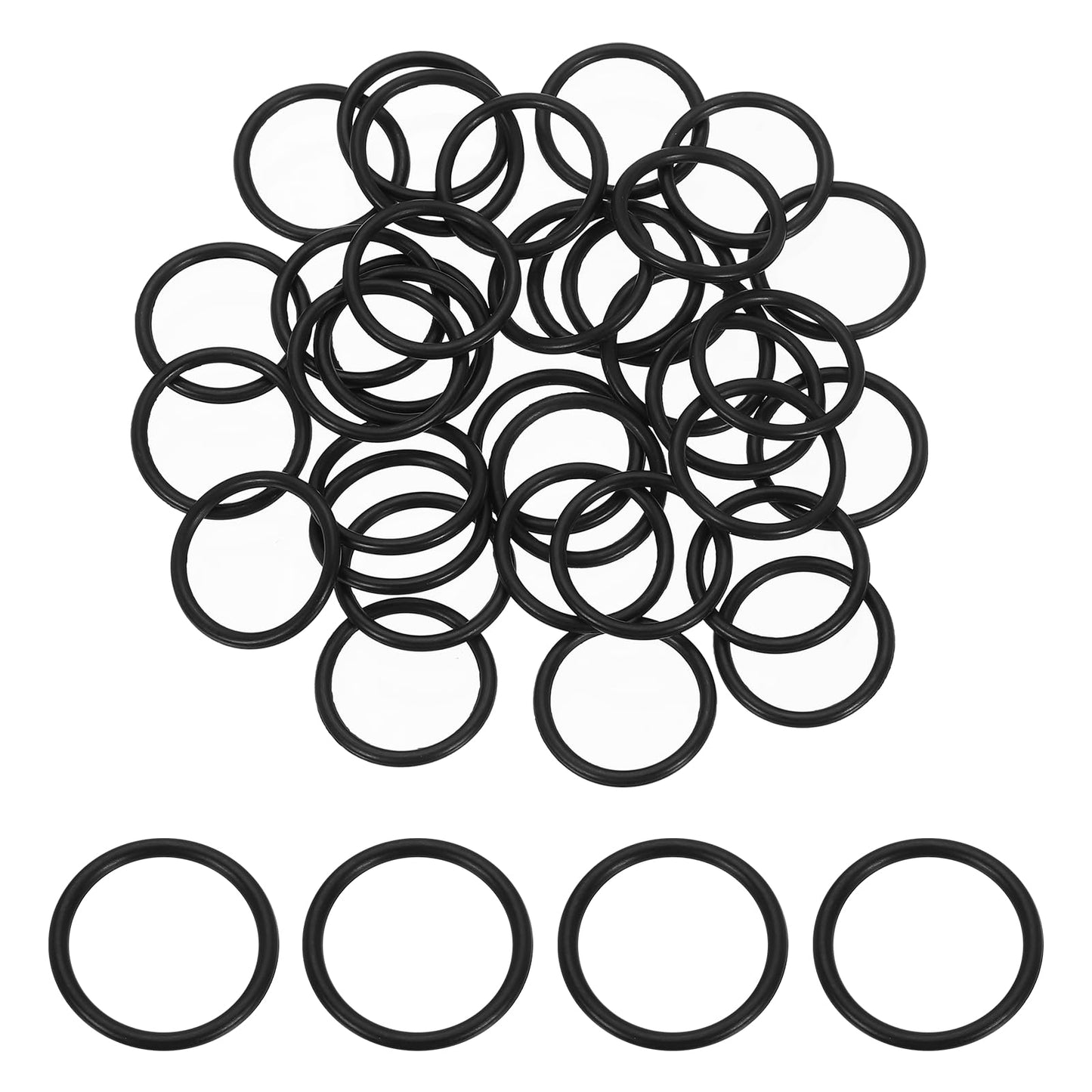 uxcell 100Pcs AS-016 O-Rings, Nitrile Rubber O-Rings 5/8" ID, 3/4" OD, 1/16" Width Round Sealing Gasket for Automotive Machine Plumbing Sealing Repair (70 Durometer, Black)