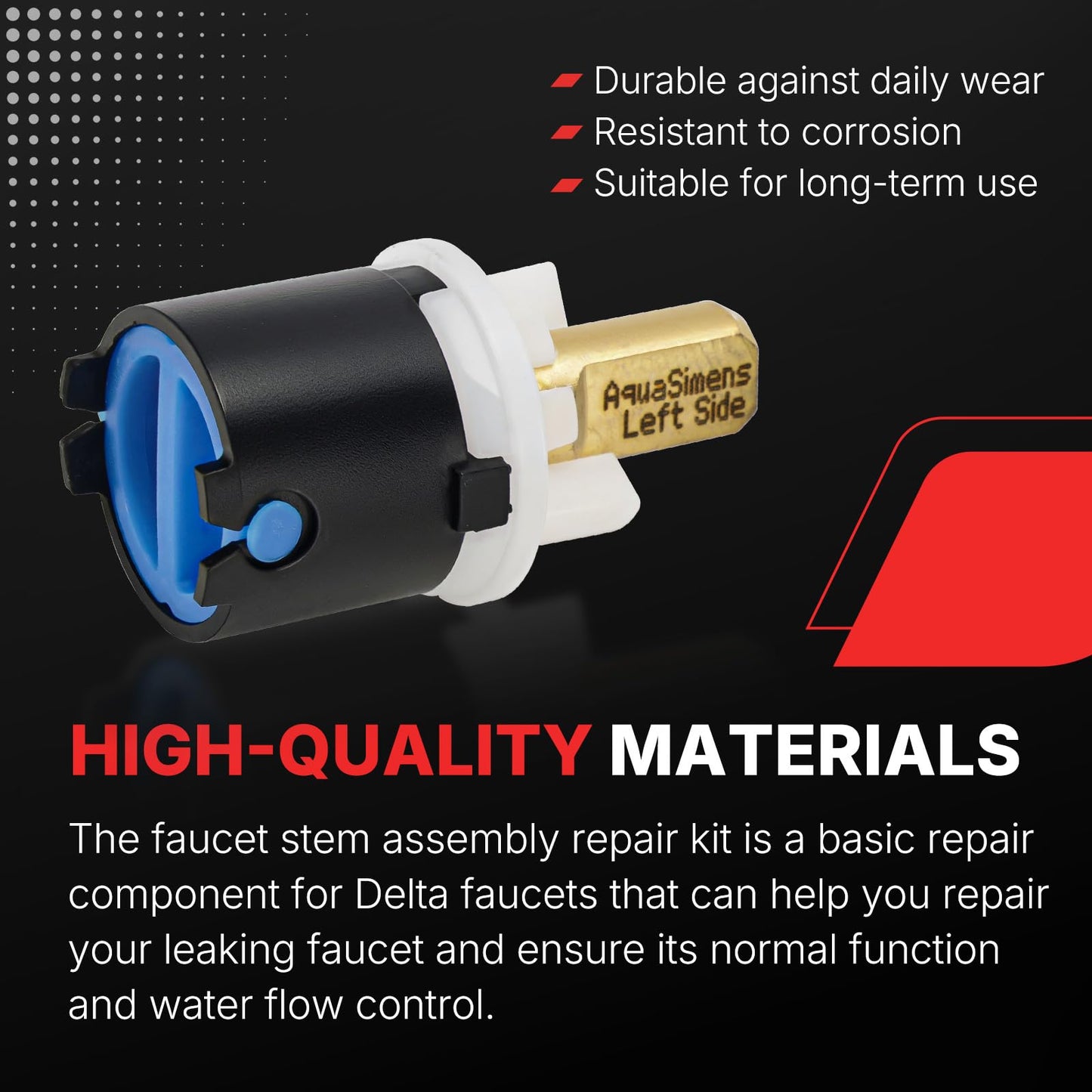 RP60400 Valve Hot and Cold Bathroom Faucet Cartridge Sink Handle Valve Stem Assembly Compatible with Delta 2 Handle Bath Diamond Seal Technology Faucets and Beverage Faucets