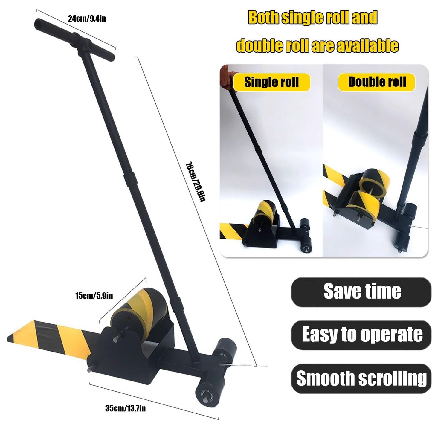 Floor Tape Applicator - Court Line Tape Machine Paint Applicator Sticker Applicator Tool - Fits Tape Up to 5.9" in Wide