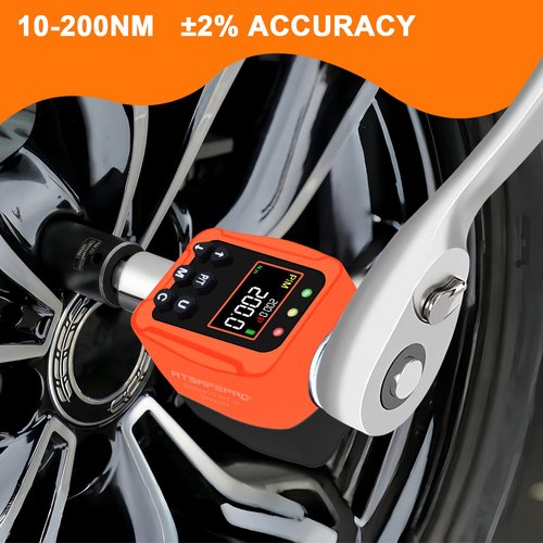 ATsafepro 1/2" Digital Torque Adapter, 7.4-147.5 Ft-lb/10-200 Nm,1/2” Drive Digital Torque Wrench Converter,3/8'' & 1/4'' Adapter