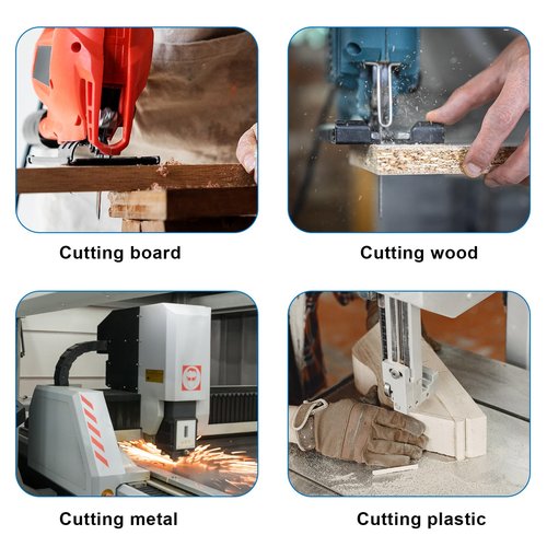 20 Pack Jig Saw Blades for Wood Jigsaw Blade Set Multi-Purpose T Shank Jigsaw Blades Replacement for Cutting Wood Plastic Metal