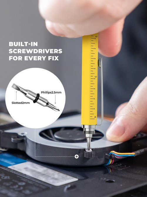 Birthday Gifts for Men Multitool Pen: Fathers Day Mens Gifts for Dad Him Husband Cool Gadgets EDC Tools for Men, Father's Day Gift from Daughter Wife Son, Woodworker Carpenter Construction Tool Gift