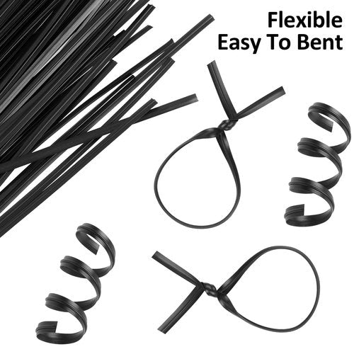 300 Pcs Plastic 5" Twist Ties for Bags, Bread, Household & Office Use