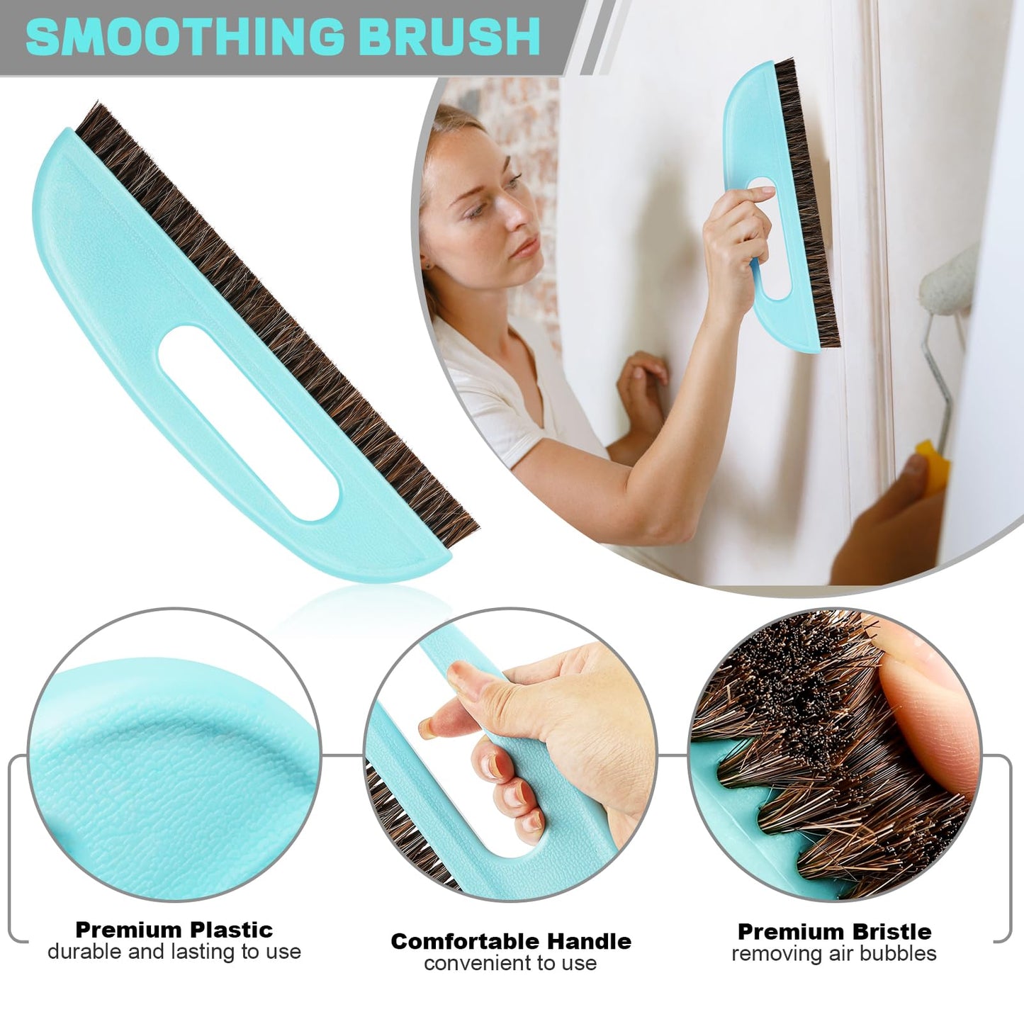 GIRAFVINYL Wallpaper Tool Kit， Wallpaper Smoothing Tool for Peel and Stick Contact Paper Window Film Smoothing Tool Kit