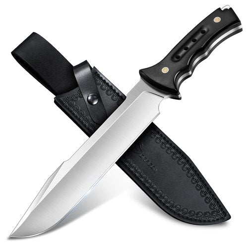 Purple Dragon Machete For Cutting Trees Heavy Duty - Fixed Blade Knife for Yard Work, Garden Clearing, Outdoor Survival, Bushcraft, Camping, Hunting – Includes Sheath