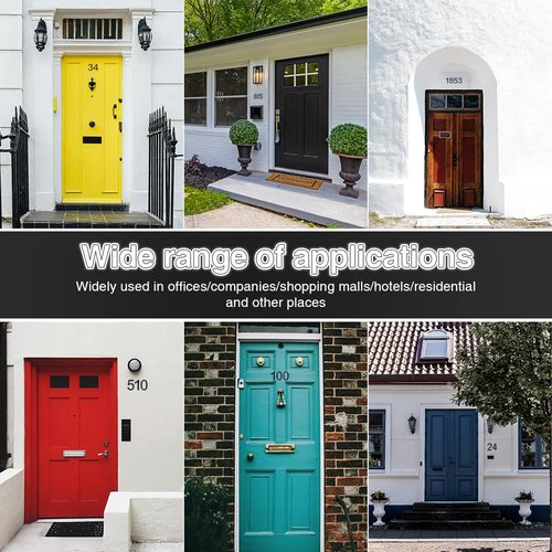 6 Inch Self-adhesive House Numbers,Stainless Steel House Number for Outside,Big Modern House Numbers, Garden Door Address Numbers for House, 911 Visibility Signage (1)