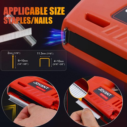 Electric Staple Gun with 3650 Staples and Staple Remover,Upholstery Staple Gun Heavy Duty for Wood, Crafts, Carpentry,Decoration DIY,4V 2 in 1 Cordless Brad Nailer fits 3/16"-3/8" Staples,Nails