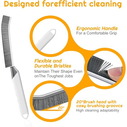 SUOXU Cleaning Brush Grout Scrub Brush,Home Kitchen Bathroom Window Gap Cleaning Tools,4 pcs Hard Bristle Scrubbing Brush,Kitchen Bathroom Tile Toilet Home Essentials Cleaner Household Use