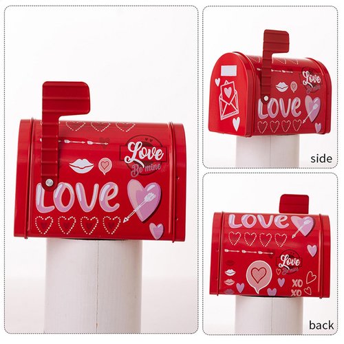 Valentine Tin Mailbox, Multipurpose Valentines Box, Valentines Card Box, Classroom Mailbox Box, Greeting Card Mailbox, Valentines Letter Box, Compact Valentine Box, Mailbox for Cards, Classroom