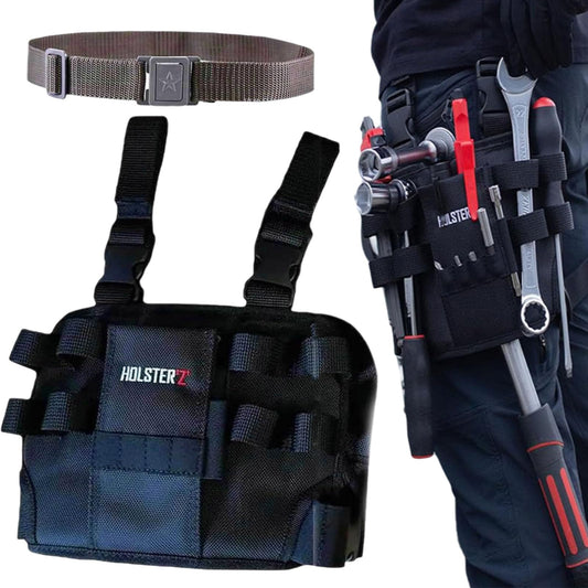 Holster Z 2.0 Tool Pouch, Holster Pro Tool Pouch, Multi-Tool Electrician Pouchs with Leg Tool Pouchs, Repair Tool Bag Around Your Leg Electricians Repairmen (1+1waistband)