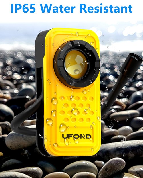 UFOND Rechargeable Flashlight,Lightweight Pocket Work Light Gooseneck Lamp,Dual Light Source 4 Mode Brightness,Magnetic Clip Aluminum Alloy Spotlight,Hand Free for Repair Outdoor Camping Emergency