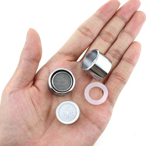 Bxian 4PCS Kitchen Faucet Oxygenator 22mm Female Filter with Brass Housing and Rubber Gasket Universal Spout Fittings