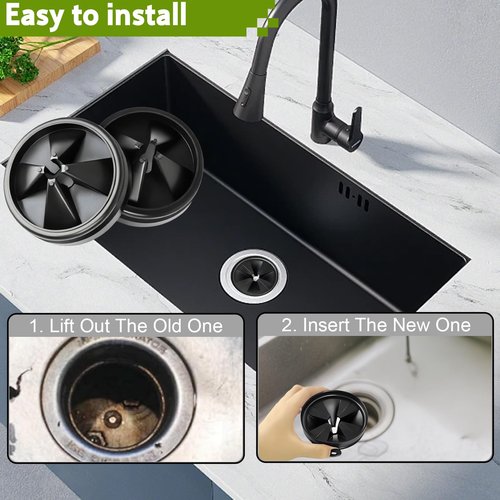4 Pack 3 3/8 Inch Garbage Disposal Splash Guard - QCB-AM Replacement for InSinkErator Evolution & for Moen Models Silicone Splash Baffle with Noise Reduction, Leak-Proof Drain Protector Accessories