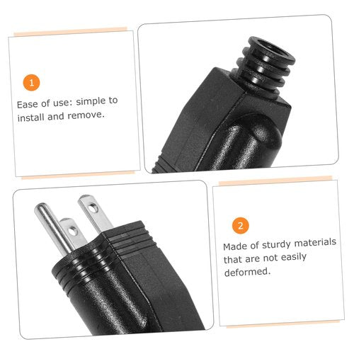 DOITOOL 3Pcs Standard Power Cord Plug Replacement US Electrical Plug for Easy Installation Compatible with Home Appliances Extension Cords