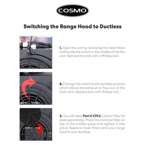 Cosmo Range Hood Filter Genuine Filter(s) (5MU30 / 5MU36 Filter - CFK4)