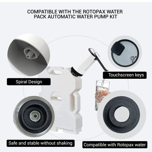 Water Pump Faucet Adapter Kit Compatible with Rotopax Water Containers - Portable Spout Adapter for Camping, Hiking, Off-Road Trips & Outdoor Use